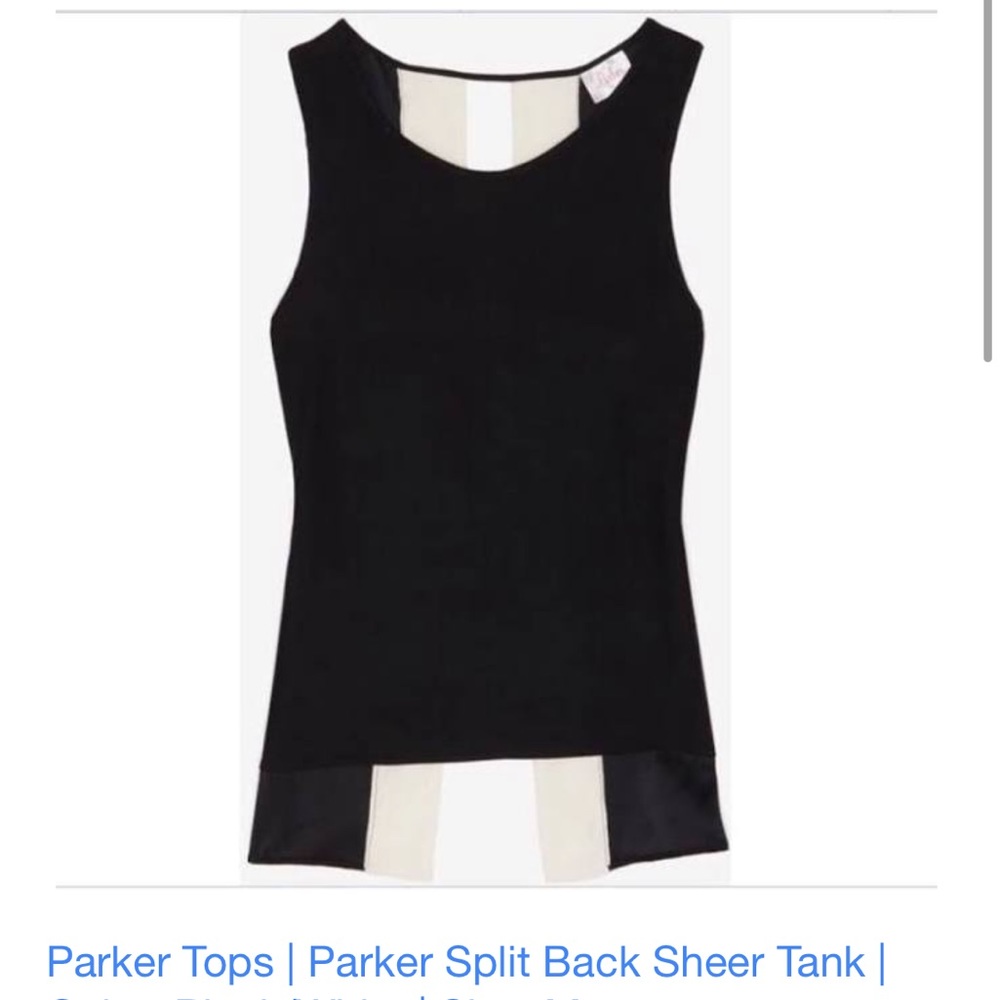 Parker silk open back top